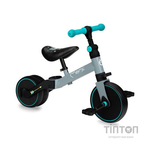 Біговел MoMi Loris 3 в 1 велосипед Grey-Turquoise (ROBI00041)