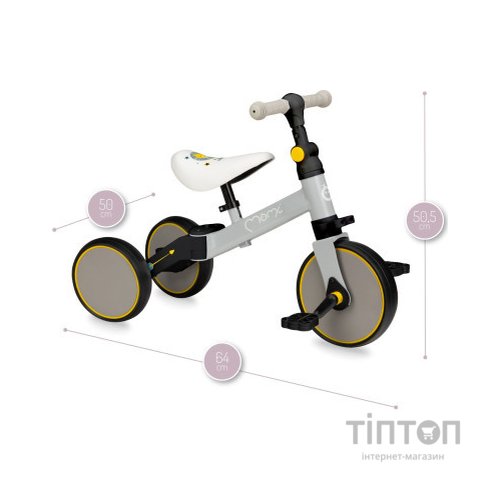 Біговел MoMi Loris 3 в 1 велосипед Yellow (ROBI00040)