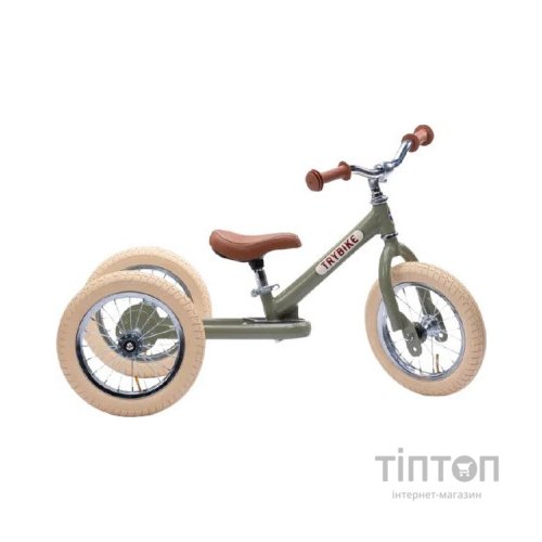 Біговел Trybike триколісний балансуючий оливковий (TBS-2-GRN-VIN+TBS-100-TKV)