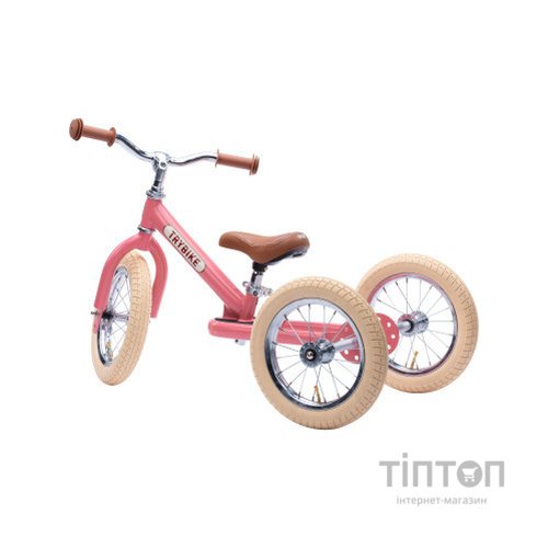 Біговел Trybike триколісний балансуючий рожевий (TBS-2-PNK-VIN+TBS-100-TKV)