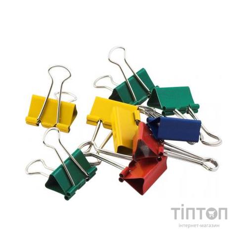 Біндер металевий BUROMAX 25мм, 12шт, color (BM.5354)