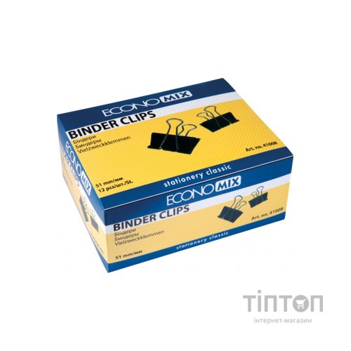 Біндер металевий Economix 51 мм 12 шт (E41008)