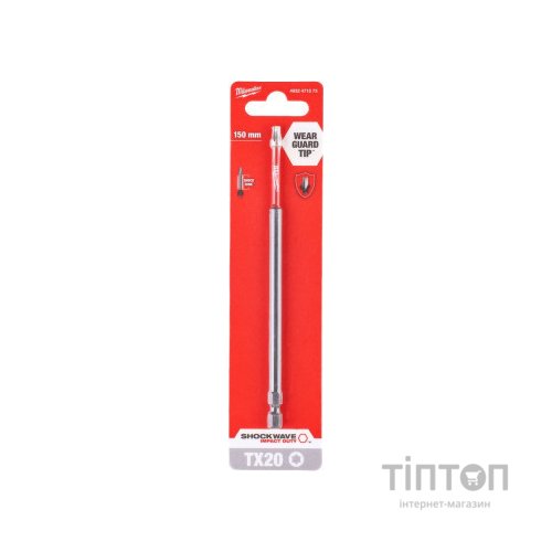 Біта для шуруповерта Milwaukee SHOCKWAVE, TX20, 150мм 1шт (4932471573)