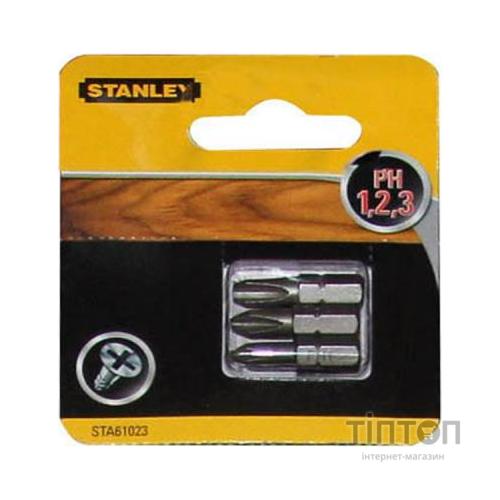 Біти Stanley Ph1, Ph2, Ph3, 25мм, 3шт.