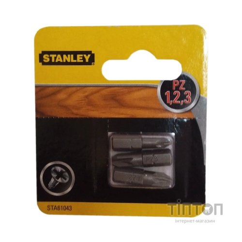 Біти Stanley Pz1, Pz2, Pz3, 25мм, 3шт.