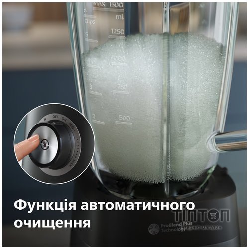 Блендер Philips стаціонарний Series 5000, 1200Вт, чаша-2000мл, скло, склянка в ко (HR3041/00)