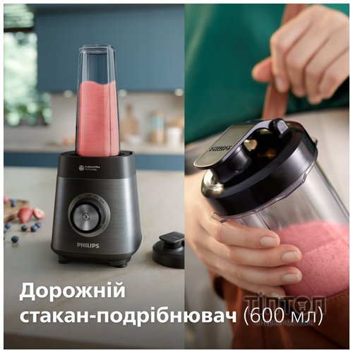 Блендер Philips стаціонарний Series 5000, 1200Вт, чаша-2000мл, скло, склянка в ко (HR3041/00)