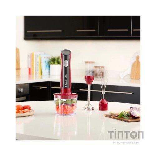 Блендер Russell Hobbs Hobbs заглибний Desire Red, 500Вт, чаша-500мл, вінчик, міні-подріб. (27140-56)