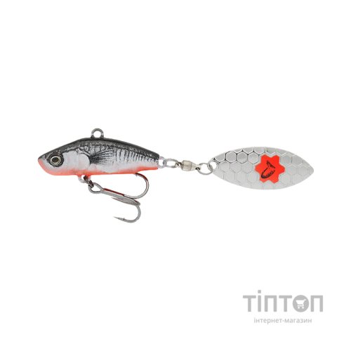 Блешня Savage Gear 3D Sticklebait Tailspin 80mm 18.0g Black Red (1854.44.02)