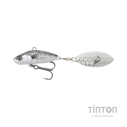 Блешня Savage Gear 3D Sticklebait Tailspin 80mm 18.0g Black Silver (1854.43.99)