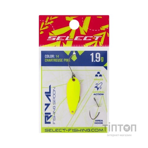 Блешня Select Rival 1.9g 30mm 14 Chartreuse Pink (1870.79.93)