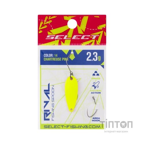 Блешня Select Rival 2.3g 30mm 14 Chartreuse Pink (1870.80.13)