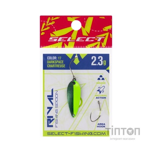 Блешня Select Rival 2.3g 30mm 17 DarkSpace Chartreuse (1870.80.16)