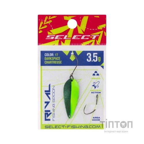 Блешня Select Rival 3.5g 34mm 17 DarkSpace Chartreuse (1870.80.33)
