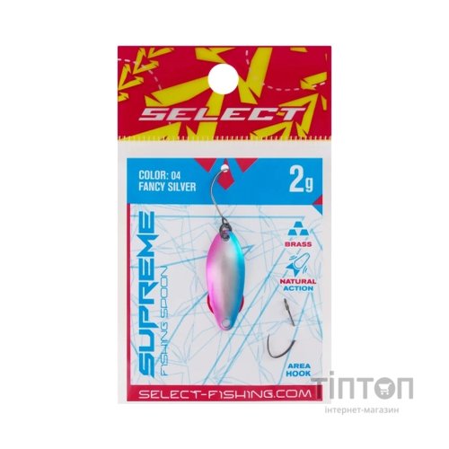 Блешня Select Supreme 2.0g 27mm 04 Fancy Silver (1870.80.40)
