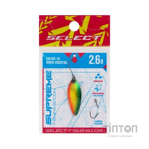 Блешня Select Supreme 2.6g 30mm 28 River Cocktail (1870.80.65)