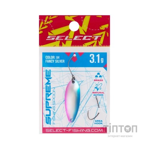 Блешня Select Supreme 3.1g 34mm 04 Fancy Silver (1870.80.68)