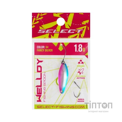 Блешня Select Welldy 1.8g 31mm 04 Fancy Silver (1870.80.82)
