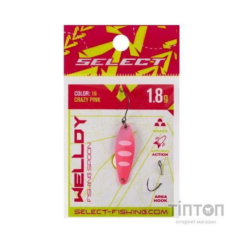 Блешня Select Welldy 1.8g 31mm 16 Crazy Pink (1870.80.93)