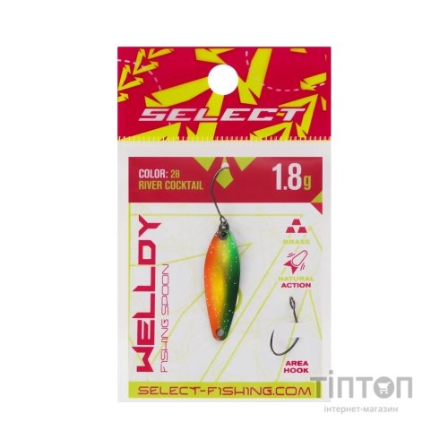 Блешня Select Welldy 1.8g 31mm 28 River Cocktail (1870.80.98)