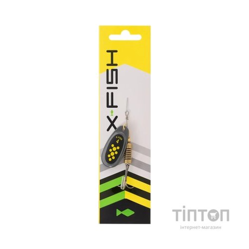 Блешня X-Fish Dark Side 9.5g 4 Nikel black lime (1917.07.25)