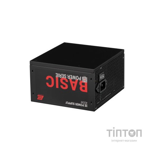 Блок живлення 2E BASIC POWER (400W), 80, 120mm, 1xMB 24pin(20+4), 1xCPU 8pin(4+4), 3xMolex, 4xSATA, 1xPCIe 8pin( (2E-BP400-120APFC)