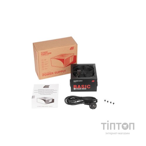 Блок живлення 2E BASIC POWER (500W), 80, 120mm, 1xMB 24pin(20+4), 1xCPU 8pin(4+4), 3xMolex, 4xSATA, 2xPCIe 8pin( (2E-BP500-120APFC)