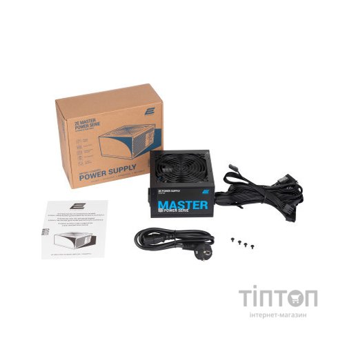 Блок живлення 2E MASTER POWER (550W), >80, 80+ White, 120mm, 1xMB 24pin(20+4), 1xCPU 8pin(4+4), 3xMolex, 5xSATA, (2E-MP550-120APFC)