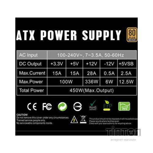 Блок живлення 450W GAMEMAX (GP-450)