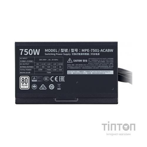 Блок живлення CoolerMaster 750W MWE White V2 (MPE-7501-ACABW-EU)
