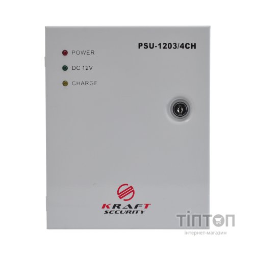 Блок живлення для систем відеоспостереження Kraft Energy PSU-1203/4CH