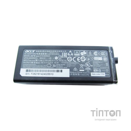 Блок живлення до ноутбуку Acer 45W 19V, 2.37A, 5.5/1.7 (A13-045N2A / A40241)
