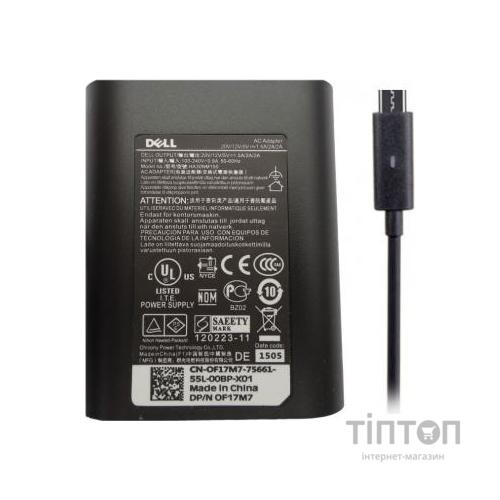 Блок живлення до ноутбуку Dell 30W 20V, 1.5A + 12V, 2A + 5V, 2A, разъем USB Type C, Oval-ко (DA30NM150)