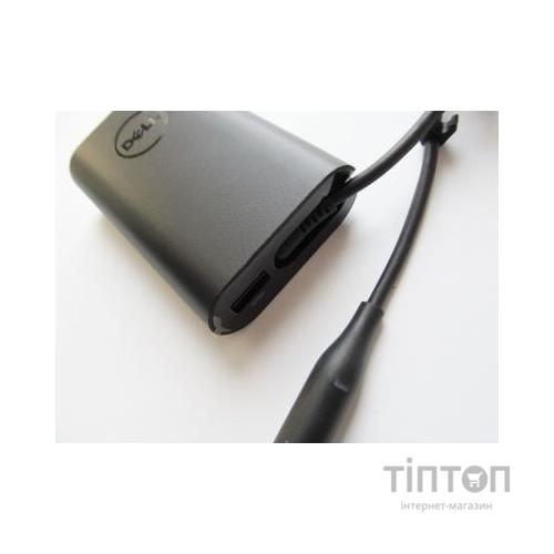 Блок живлення до ноутбуку Dell 50W 19.5V, 2.31A, роз'єм 7.4/5.0 (pin inside) + USB5V/1A, Ov (PA45W16-BA / A40318)