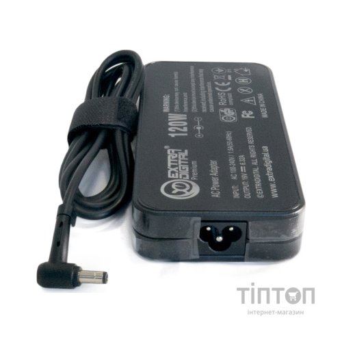 Блок живлення до ноутбуку Extradigital Asus 19V, 6.32A, 120W (5.5x2.5) Slim (PSA3892)