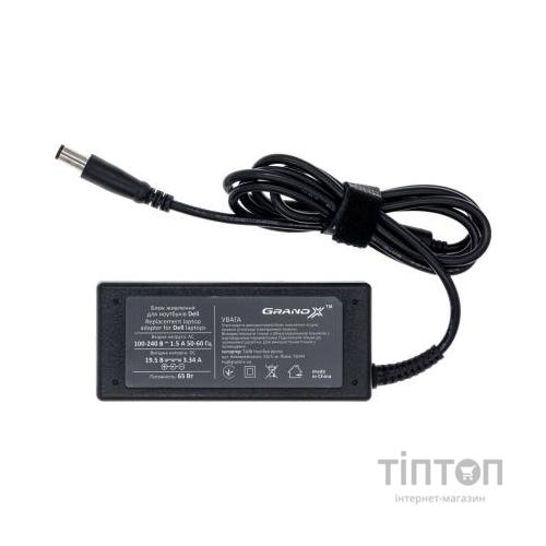 Блок живлення до ноутбуку Grand-X Dell (19.5V 3.34A 65W) 4.5x3.0mm (DL65W30С)