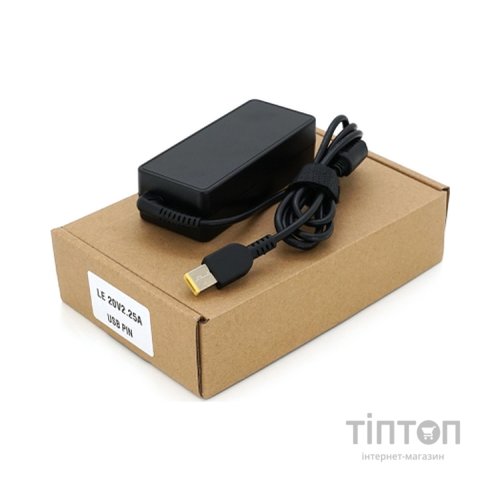 Блок живлення до ноутбуку Merlion LENOVO 45W 20V 2.25A, прямокутний (pin inside) (24064 / LLN45/20-FOR YOGA)