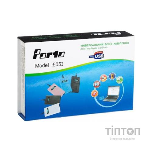 Блок живлення до ноутбуку Porto 70W, DC 15-24V (регулируемый), 4A max, + USB 5V,1A (MN-505I)