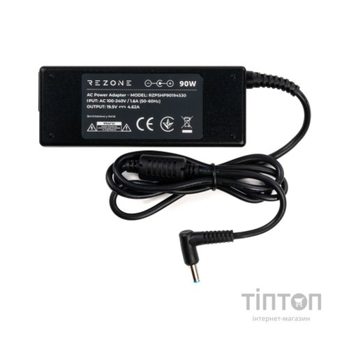 Блок живлення до ноутбуку Rezone HP 90W 19.5V 4.62А 4.5*3.0 (RZPSHP90194530)