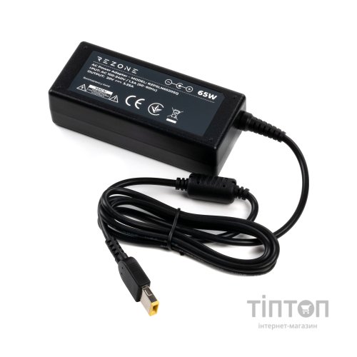 Блок живлення до ноутбуку Rezone Lenovo 65W 20V 3.25А square with pin (RZPSLN6520SQ)
