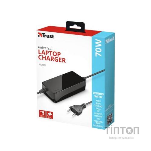 Блок живлення до ноутбуку Trust Primo 70W-19V Universal Laptop Charger (22141)