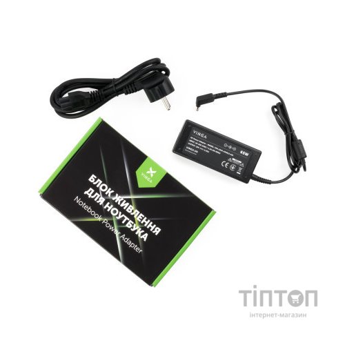 Блок живлення до ноутбуку Vinga ASUS 65W 19V 3,42A 4.0 *1.35 (VPA-1934-AS4013-101)