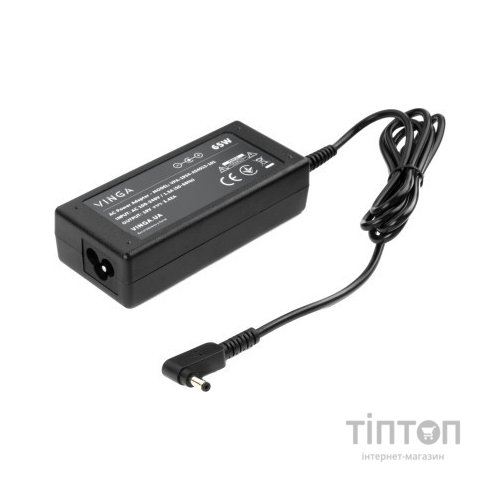 Блок живлення до ноутбуку Vinga ASUS 65W 19V 3,42A 4.0 *1.35 (VPA-1934-AS4013-101)
