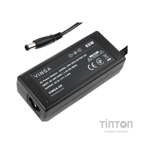 Блок живлення до ноутбуку Vinga DELL 65W 19.5V 3.34A 7.4*5.0 (VPA-1933-DL7450-101)