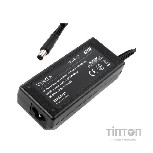 Блок живлення до ноутбуку Vinga HP 65W 18.5V 3.5А 7.4*5.0 (VPA-1835-HP7450-101)