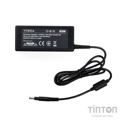 Блок живлення до ноутбуку Vinga HP 65W 19.5V 3.3А 4.8*1.7 long (VPA-1953-HP4817-101)