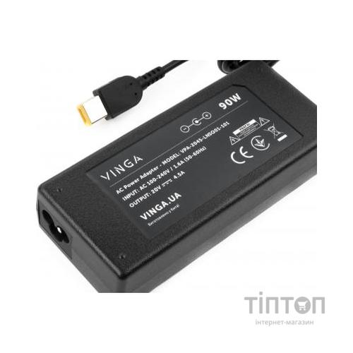 Блок живлення до ноутбуку Vinga Lenovo 90W 20V 4.5A square (VPA-2045-LNSQ01-101)