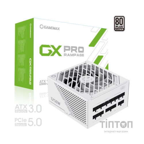 Блок живлення Gamemax 1250W (GX-1250 PRO WT (ATX3.0 PCIe5.0)