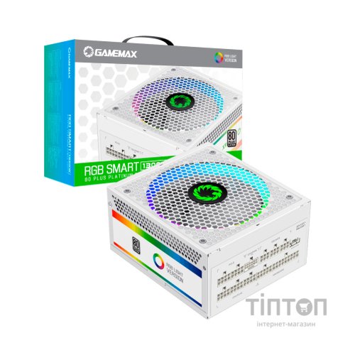Блок живлення Gamemax 1300W RGB-1300 WH (RGB-1300 WH (ATX3.0/3.1 PCIe5.)