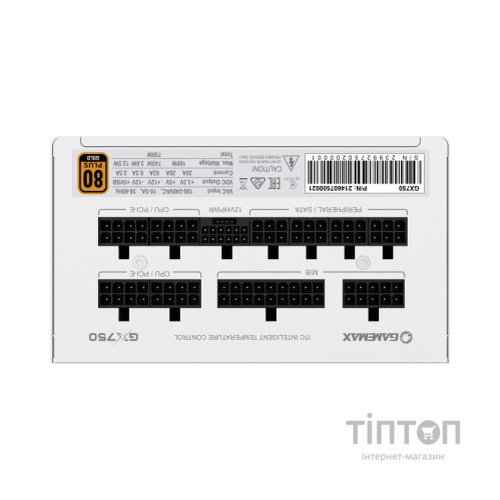 Блок живлення Gamemax 750W (GX-750 PRO WH (ATX3.0 PCIe5.0))